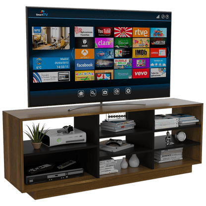 Rack Para Tv Solvan  Caramelo + Wengue