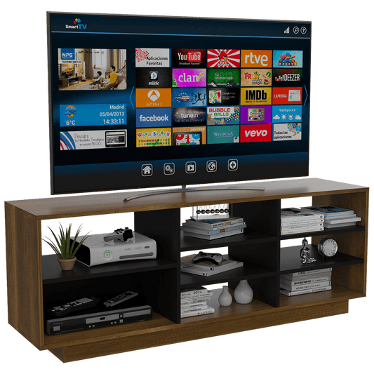 Rack Para Tv Solvan  Caramelo + Wengue