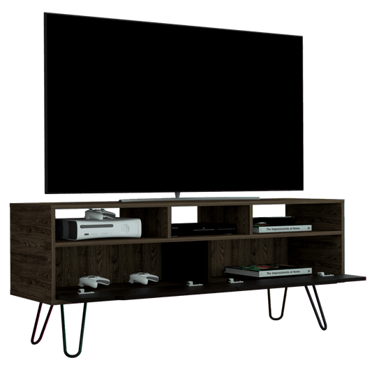 Mesa para TV Cleo color Chocolate y Wengue para Sala.