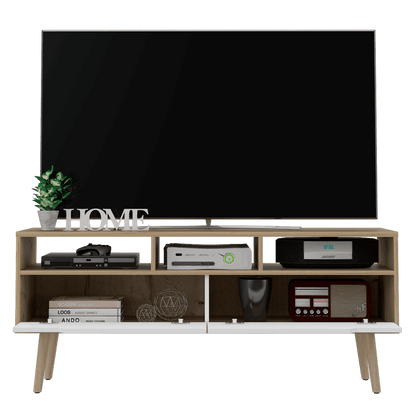 Mesa Para Tv Ruch Duna Y Blanco Para Televisor De 60"
