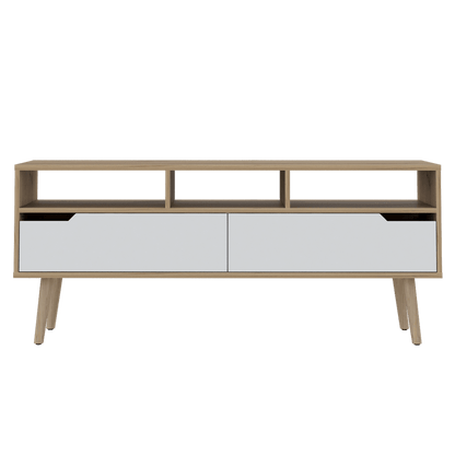 Mesa Para Tv Ruch Duna Y Blanco Para Televisor De 60"