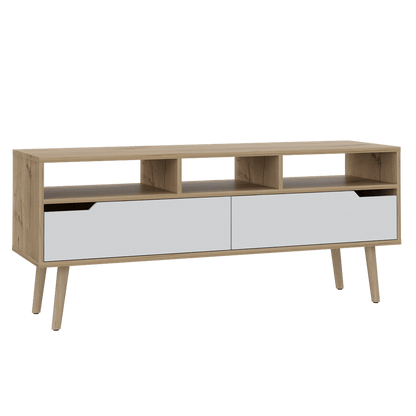 Mesa Para Tv Ruch Duna Y Blanco Para Televisor De 60"