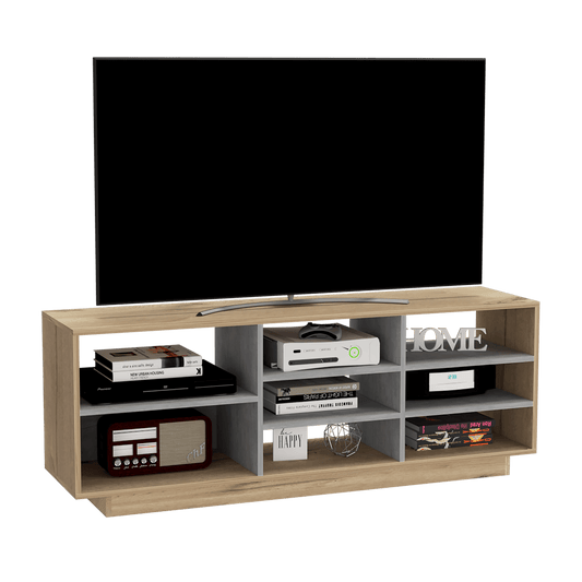 Mesa Para Tv Solvan Duna Y Plomo Con Espacio Para Televisor De Hasta 75 Pulgadas