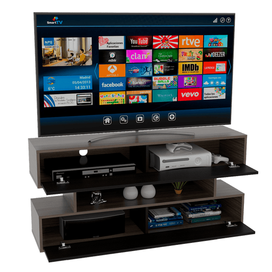 Mesa Para Tv Arvexa Avellana Y Wengue Para Televisor De 50"