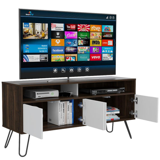 Rack Tv Para Tv De 55'' Vassel Habano Blanco