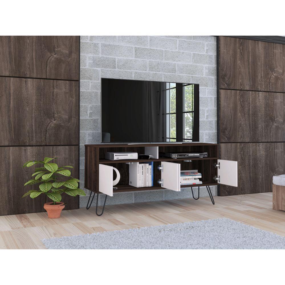 Rack Tv Para Tv De 55'' Vassel Habano Blanco