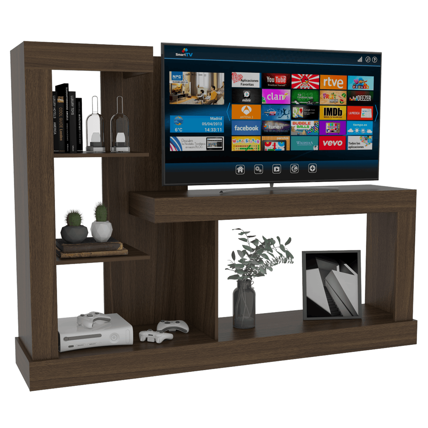 Mesa Para Tv Zamiro Con Espacio Para Televisor De Hasta 55 Pulgadas