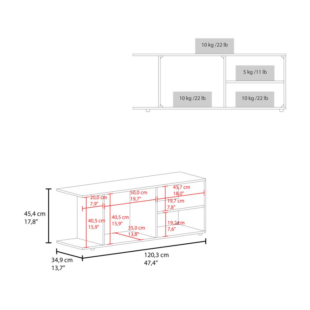 Mesa Para Tv Alurea Blanco Para Tv De 50"