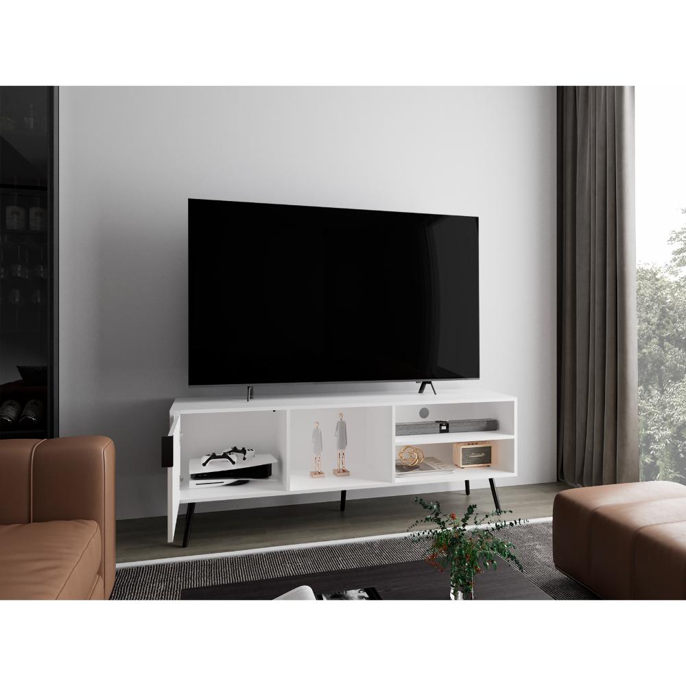 Mesa Para Tv Zinaya Blanco Hasta 70"