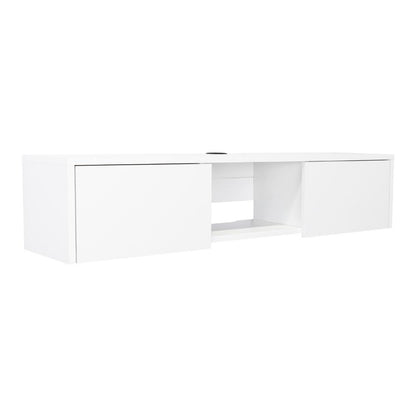 Mesa Para Tv Flotante Len Blanco