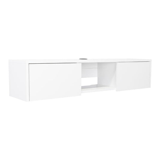 Mesa Para Tv Flotante Len Blanco