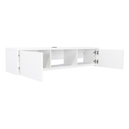Mesa Para Tv Flotante Len Blanco