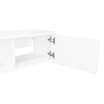 Mesa Para Tv Flotante Len Blanco