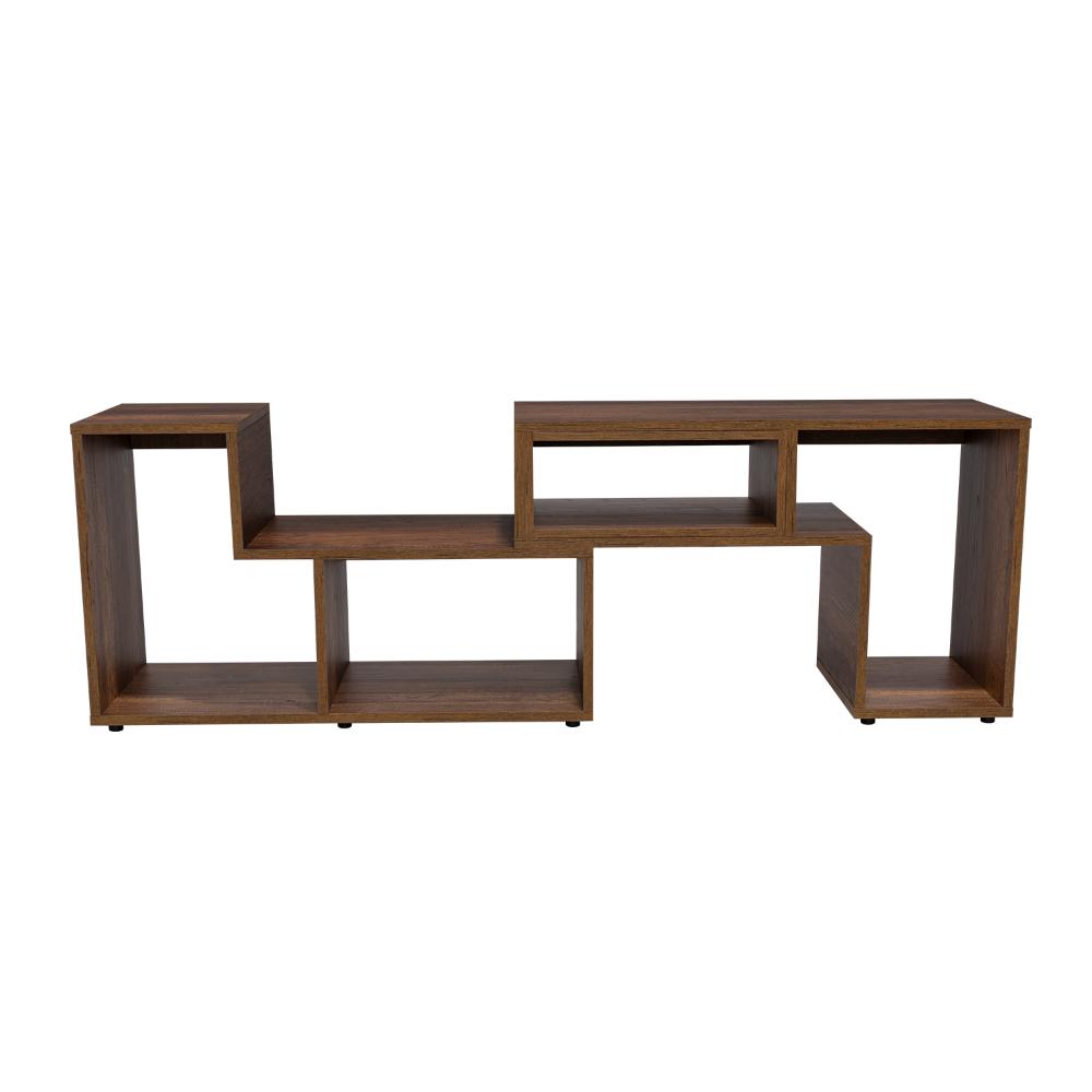 Rack Extensible Veluna  Caramelo Para Tv De 50"