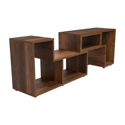 Rack Extensible Veluna  Caramelo Para Tv De 50"