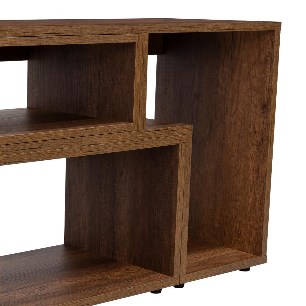 Rack Extensible Veluna  Caramelo Para Tv De 50"