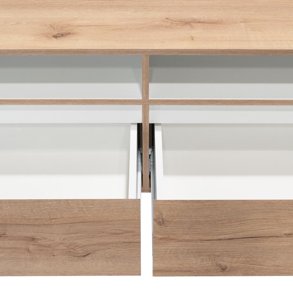 Mesa Para Tv Bennet Duna Y Blano Para Tv De 60"