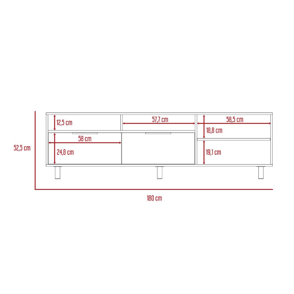 Mesa Para Tv Viamos Castaño Para Tv De 50"