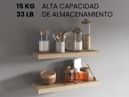 Repisa Flotante 80 X 25 (1C) Panno Rovere 3,8X