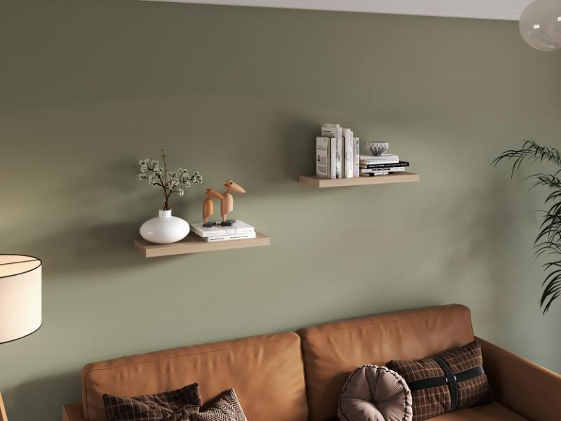 Repisa Flotante 80 X 25 (1C) Panno Rovere 3,8X