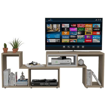 Rack Extensible Zambrano  Rovere + Blanco