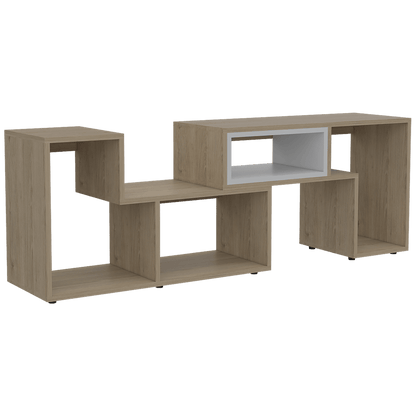 Rack Extensible Zambrano  Rovere + Blanco