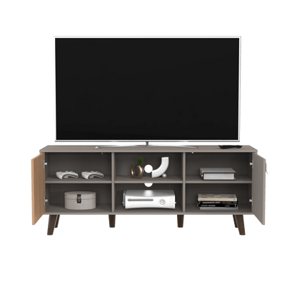 Rack Para Tv Arisia Taupe Lenno Para Tv De 65''