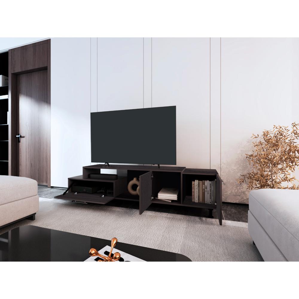 Mesa Para Tv Allort Wengue, Para Tv De 70"