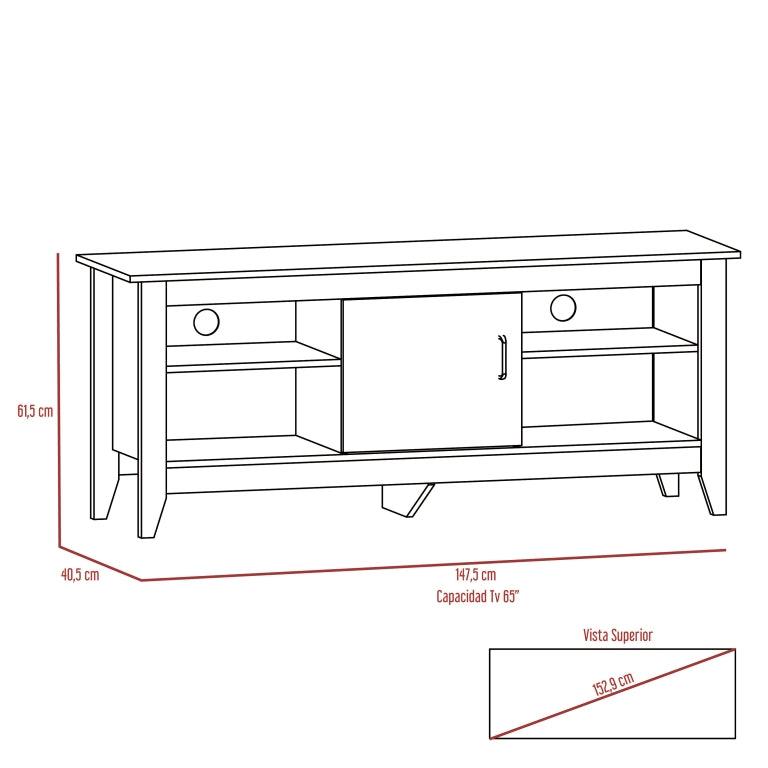 Rack Denari Tv De 65 Con Pue  Wengue