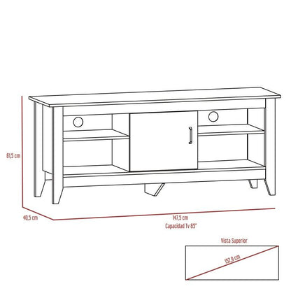 Rack Denari Tv De 65 Con Pue  Wengue