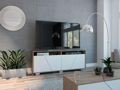 Rack Para Tv Fenari  Miel + Blanco