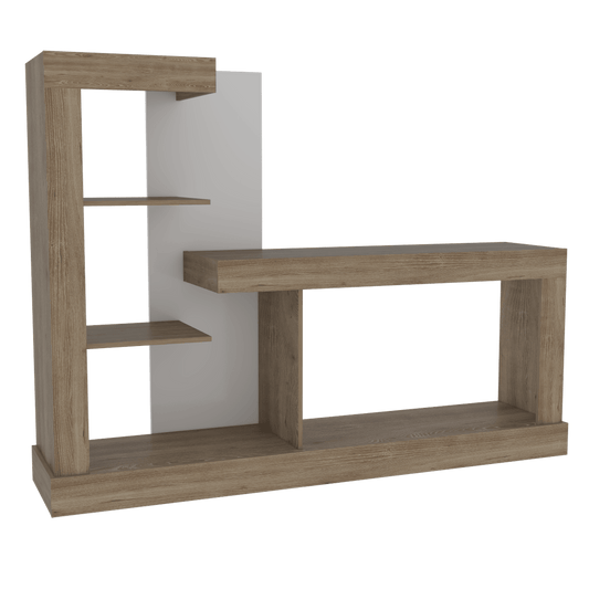Mesa Para Tv Aviena Miel Y Blanco Con Espacio Para Televisor De Hasta 55 Pulgadas