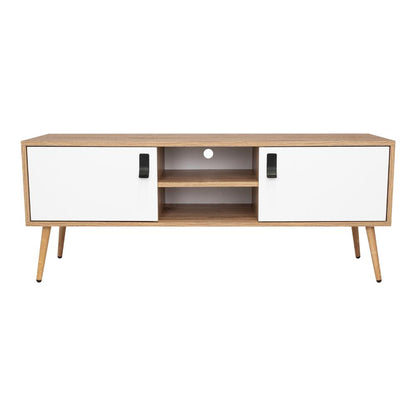 Mesa Para Tv Tiempo Blanco Y Macadamia Para Tv De  50"