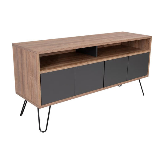 Mesa Para Tv Vamira Miel Y Plomo Para Televisor De 55"
