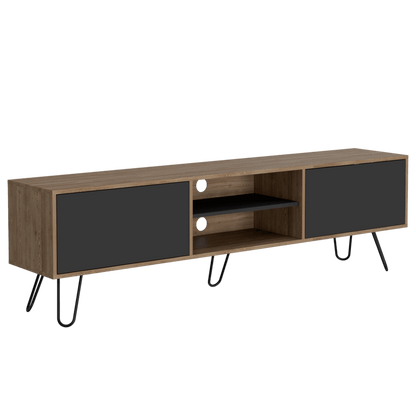 Rack Para Tv Vamira  Miel Y Plomo