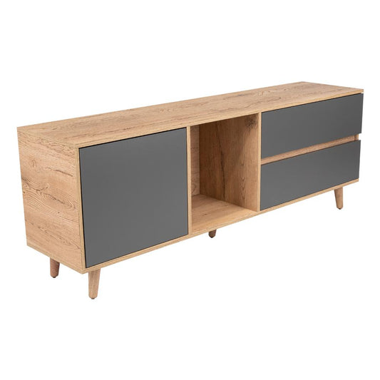 Rack Para Tv Jureli Macadamia Y Plomo Para Tv De  65''