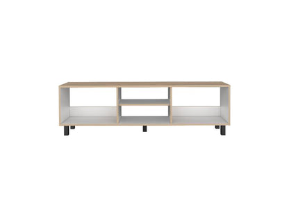 Mesa Para Tv Lureon Rovere Y Blanco Para Tv De 70"