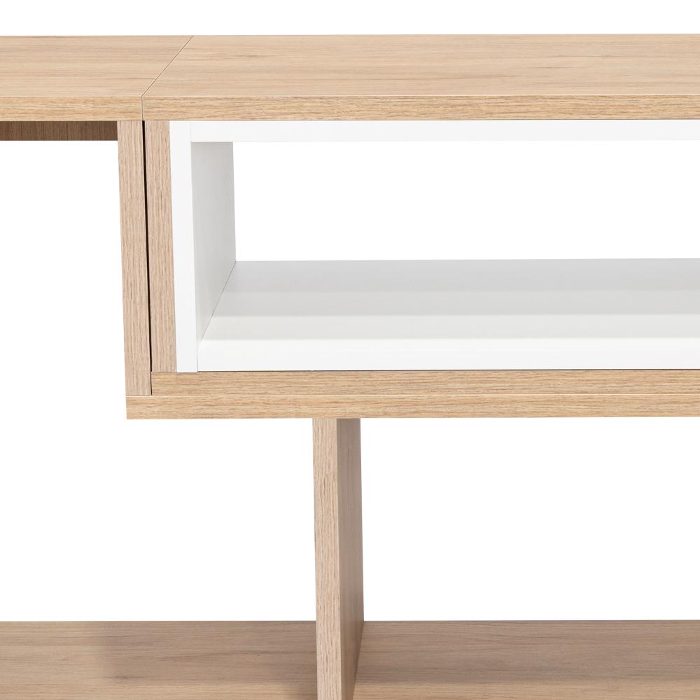 Rack Extensible Veluna  Rovere Y Blanco Para Tv De 50"