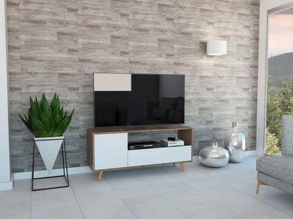 Mesa Para Tv Andabla  Mocoa Y Blanco Para Televisor De 50 Pulgadas