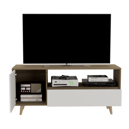 Mesa Para Tv Andabla  Mocoa Y Blanco Para Televisor De 50 Pulgadas