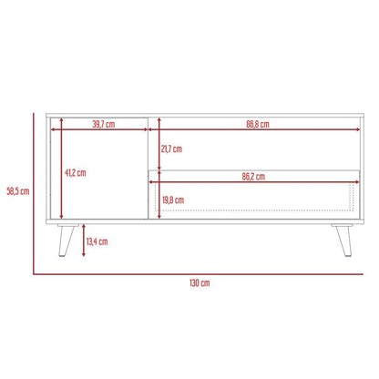 Mesa Para Tv Andabla  Mocoa Y Blanco Para Televisor De 50 Pulgadas