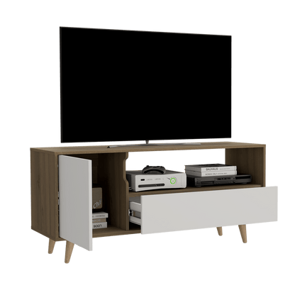 Mesa Para Tv Andabla  Mocoa Y Blanco Para Televisor De 50 Pulgadas
