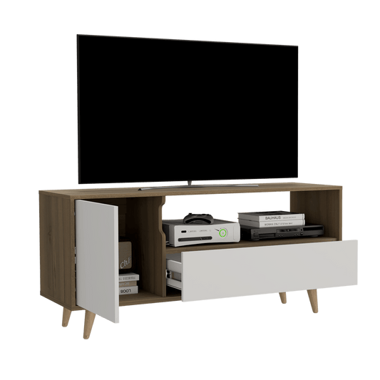 Mesa Para Tv Andabla  Mocoa Y Blanco Para Televisor De 50 Pulgadas
