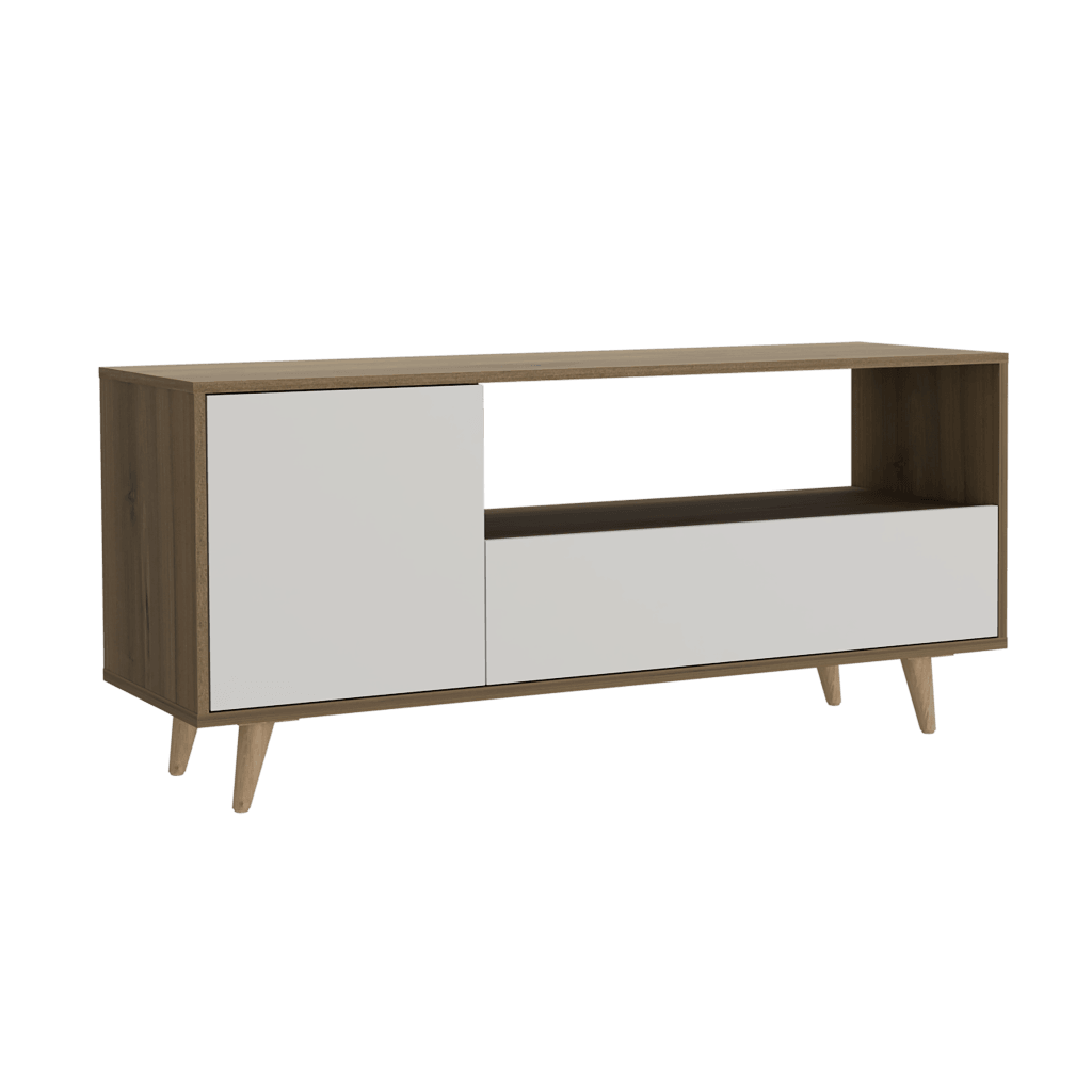 Mesa Para Tv Andabla  Mocoa Y Blanco Para Televisor De 50 Pulgadas