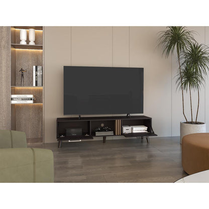 Mesa Para Tv Zinaya Wengue Y Fresno Eu Para Tv De  70"