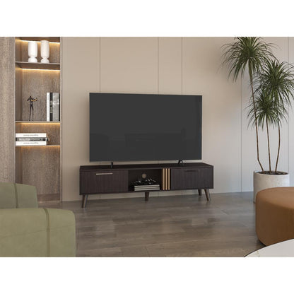 Mesa Para Tv Zinaya Wengue Y Fresno Eu Para Tv De  70"