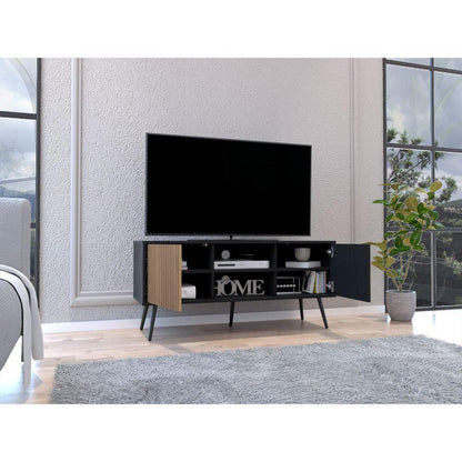 Mesa Para Tv Funnes Wengue Y Lenno  Para Tv De 55"