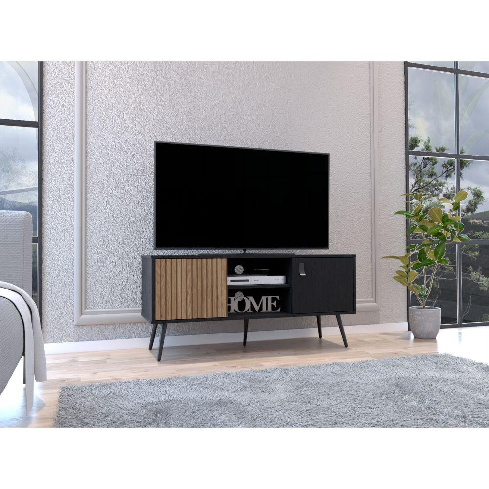 Mesa Para Tv Funnes Wengue Y Lenno  Para Tv De 55"