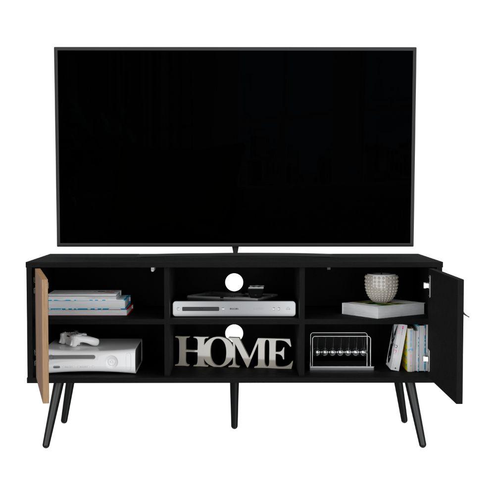 Mesa Para Tv Funnes Wengue Y Lenno  Para Tv De 55"