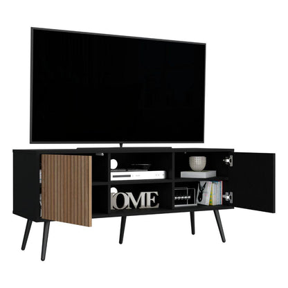 Mesa Para Tv Funnes Wengue Y Lenno  Para Tv De 55"